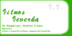 vilmos veverka business card